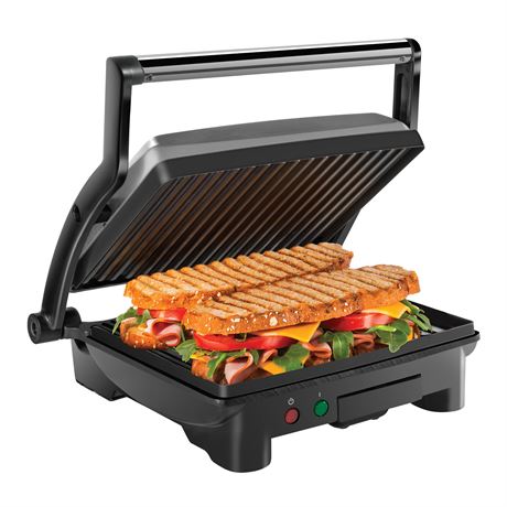 Chefman Panini Press Grill 4-Slice Stainless Steel Non-Stick