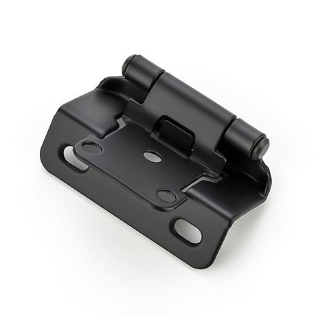 Ravinte Matte Black Semi-Overlay 1/2 inch Self-Closing Hinges, 50 Pack