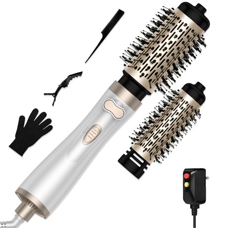 3-in-1 Rotating Hair Dryer Brush Ionic 2 Brushes