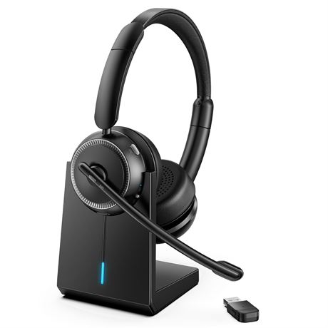 Wireless Headset ANC with Mic, Flip-to-Mute