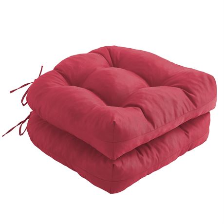 Outdoor Chair Cushions Set of 2 Tufted 19x19
