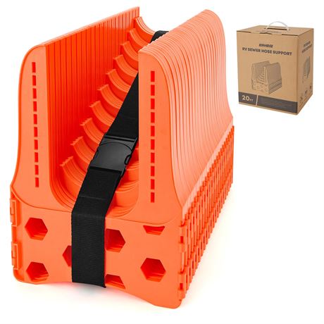 Kohree RV Sewer Hose Support 20 FT, Orange
