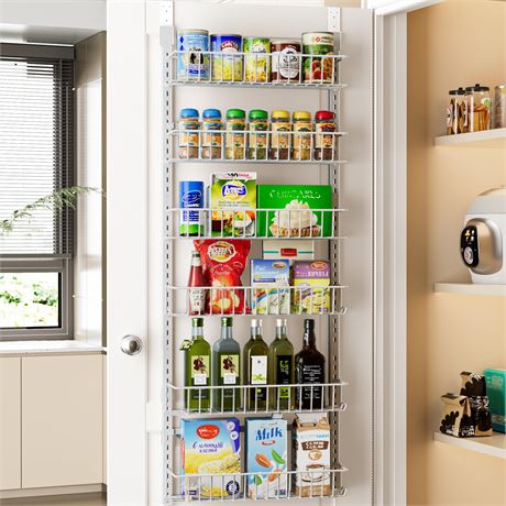 Delamu 6-Tier Cabinet Door Spice Rack Organizer
