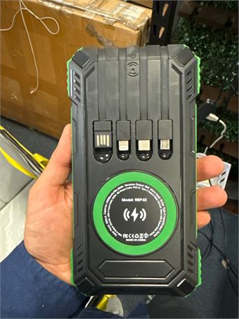YOLOSKS Solar Power Bank, Dual USB Ports, LED Flashlight with Compass