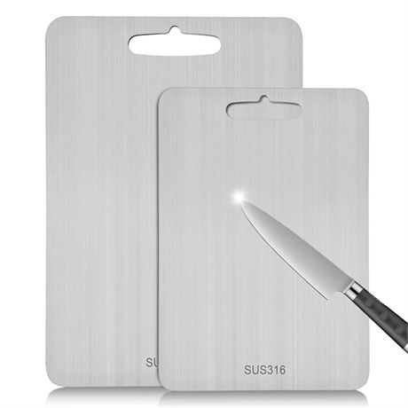 Titanium Stainless Steel Cutting Board 316L 3-Pc