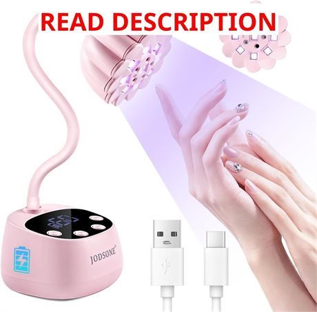 JODSONE UV Nail Lamp, Portable Gel Dryer, Auto Sensor, 4 Timers – Ongles