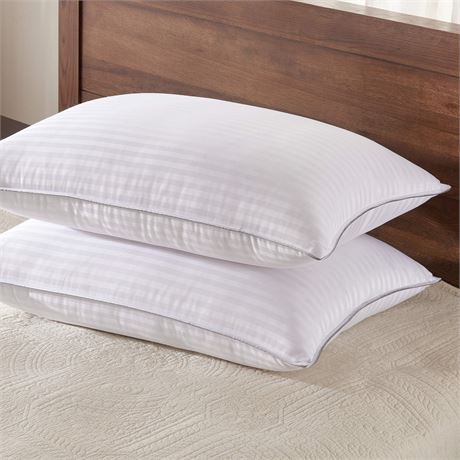 Basic Beyond King Bed Pillow, 2 Pack, Down Alternative
