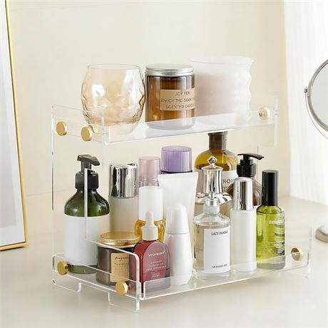 FFK 2-Tier Acrylic Bathroom Counter Organizer