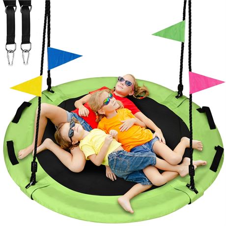 48" Tree Swing Saucer 900lbs Capacity Yellow-Green