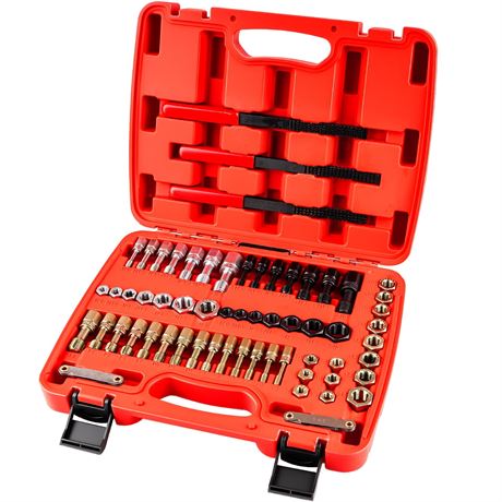 Loksun 61Pcs Thread Repair Kit, UNC, UNF & Metric Thread Chaser Set
