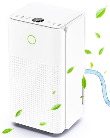 Dehumidifier 25 Pints/Day, 2000 sq.ft, 3 Modes, Auto Shut Off, 24H Timer, Hose