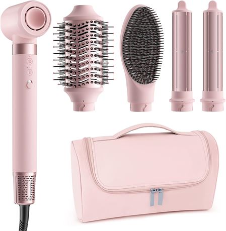 5 in 1 Hot Air Styler Wrap: Hair Dryer, Volumizing Brush, Auto Curlers