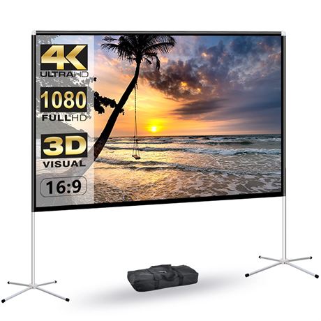 Portable Projector Screen with Stand Outdoor: Camping Projection Screen – Écran