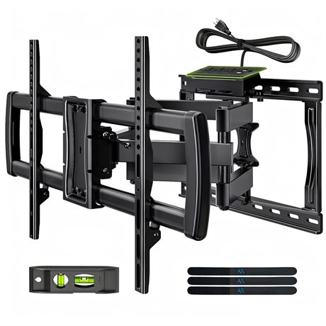 Full Motion TV Wall Mount 32-85" Dual Articulating Arms 132lbs VESA 600x400