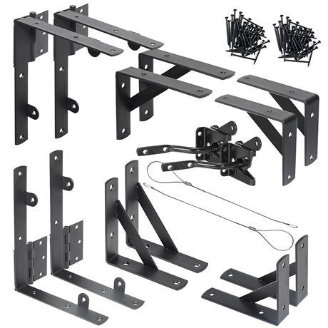 Fence Gate Hardware Kit 2-Pack Anti Sag 150lbs