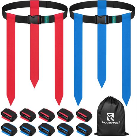 HASITE Flag Football Belts 10 Sets with Storage Bag