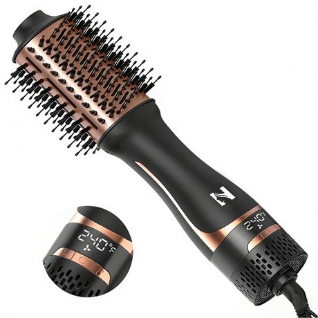 Nicebay One-Step Blow Dryer Brush, Display Screen, Ceramic Ionic