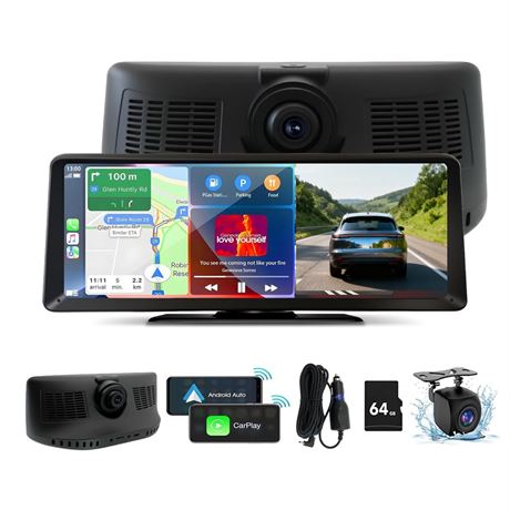 8.1in CarPlay Screen for Car Stereo, 2K Wireless CarPlay & Android Auto