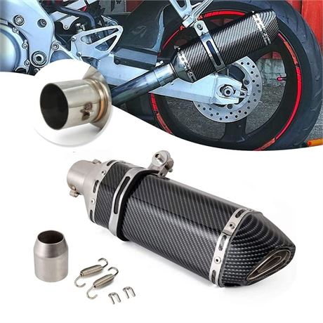 JFG RACING Slip On Exhaust Muffler 1.5-2in Universal
