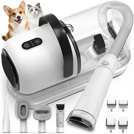 FIXR Pet Grooming Kit Dog Clippers 11000Pa Vacuum 1.5L Dust Cup PG01