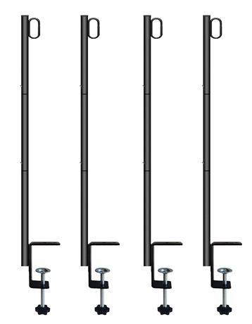 Deck String Light Poles 4 Pack 41" for Garden Backyard Deck Fence Railing
