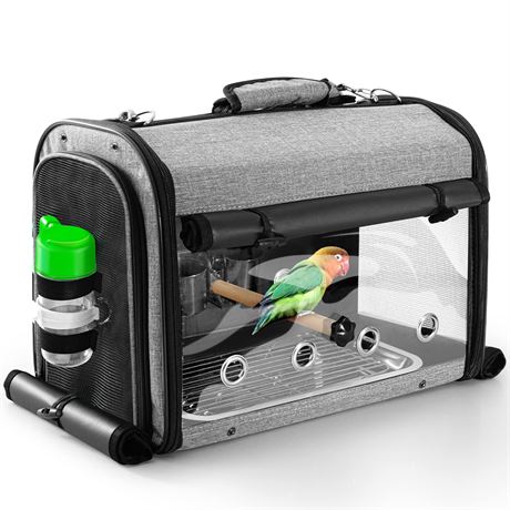 SUERTREE Bird Carrier Bag with Stand, Lightweight Backpack for Parrot