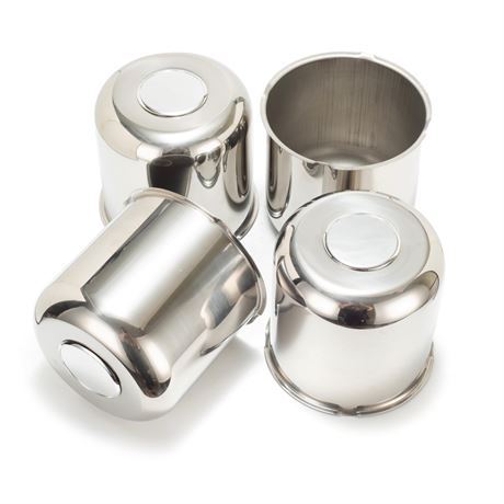 Rimythic Wheel Center Hub Caps Chrome 5.15in 4 Piece