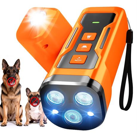 iBurr Dog Bark Deterrent, 6 Modes Ultrasonic Anti-Barking Device, 33 FT Range