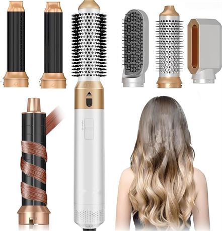 Hair Dryer Brush 5 in 1 Negative Ion Hot Air Styler Curling Iron