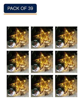 LAWOHO Christmas Tree Topper Rustic Christmas Ornaments Christmas, Pack of 40