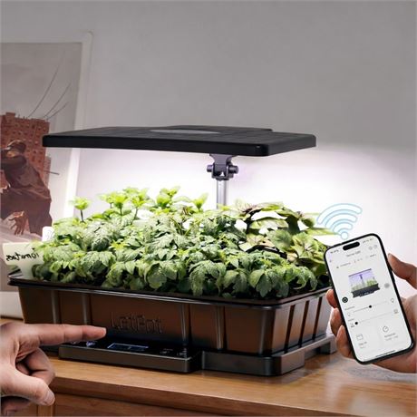 Smart Seed Starter with Humidity Dome, Full Spectrum LED Grow Light, App Control
