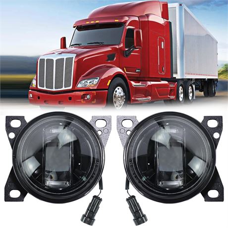 Hpdmauto LED Fog Lights Assembly for Peterbilt 579/587, Kenworth T660 2013-2022