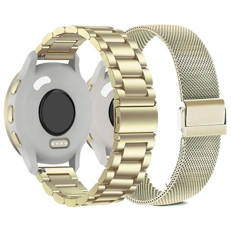 ViCRiOR 18mm Stainless Steel Watch Band for Garmin Venu 3S/Vivoactive 4S