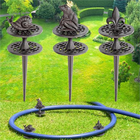 Briwooody 3 Pcs Garden Hose Guide Stakes Set, Stylish