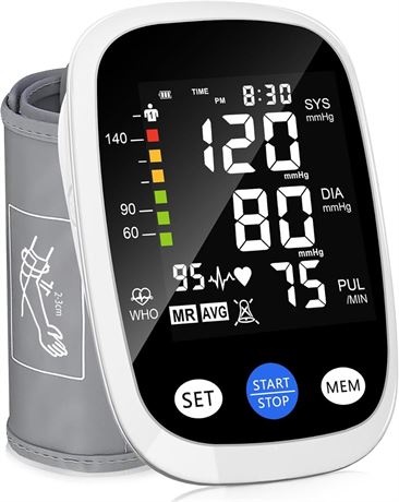 Blood Pressure Monitor Automatic Upper Arm with Large LCD, 2x99 Memory